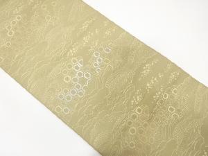 アンティーク　雲取りに古典柄織り出し袋帯（材料）